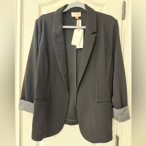 Skies Are Blue Black Blazer with Gray Accents XL